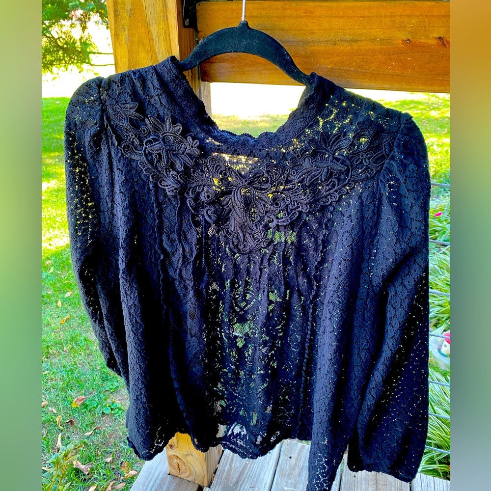 Torrid black lace top